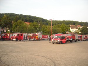 Fahrzeuge der KFB 3 auf dem Sammelplatz Wehrstedt